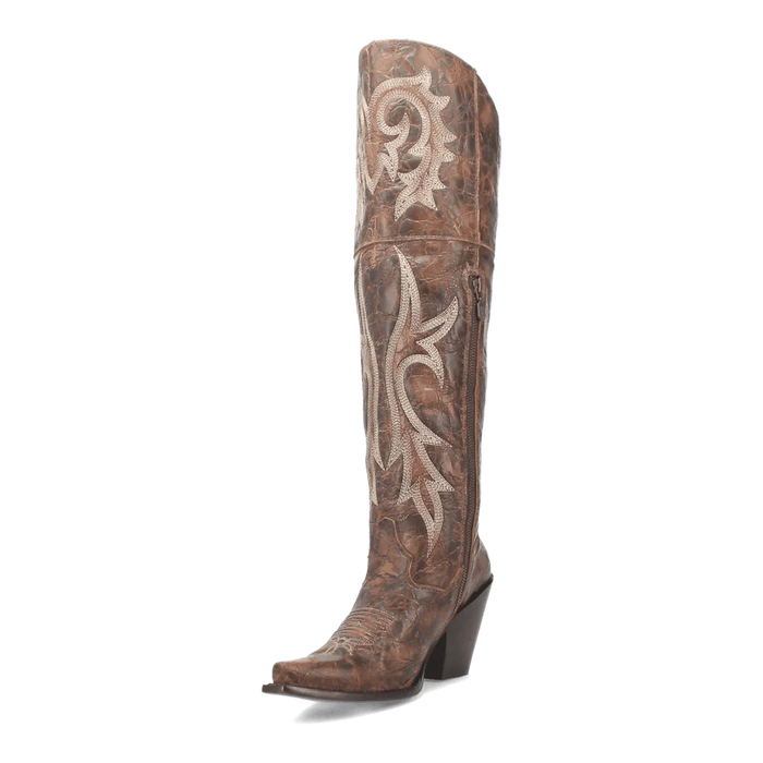 Dan Post Women's Jilted Snip Toe Leather Tall Boots - Brown - Image 2