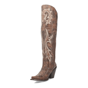 Dan Post Women's Jilted Snip Toe Leather Tall Boots - Brown