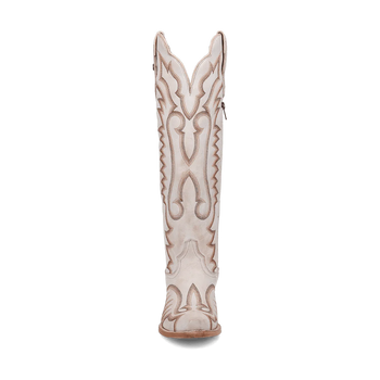 Dan Post Women's Josie Snip Toe Leather Tall Boots - White - Image 7