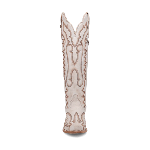 Dan Post Women's Josie Snip Toe Leather Tall Boots - White