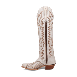Dan Post Women's Josie Snip Toe Leather Tall Boots - White