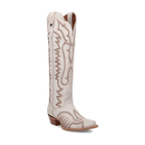 Dan Post Women's Josie Snip Toe Leather Tall Boots - White