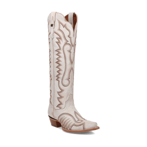 Dan Post Women's Josie Snip Toe Leather Tall Boots - White