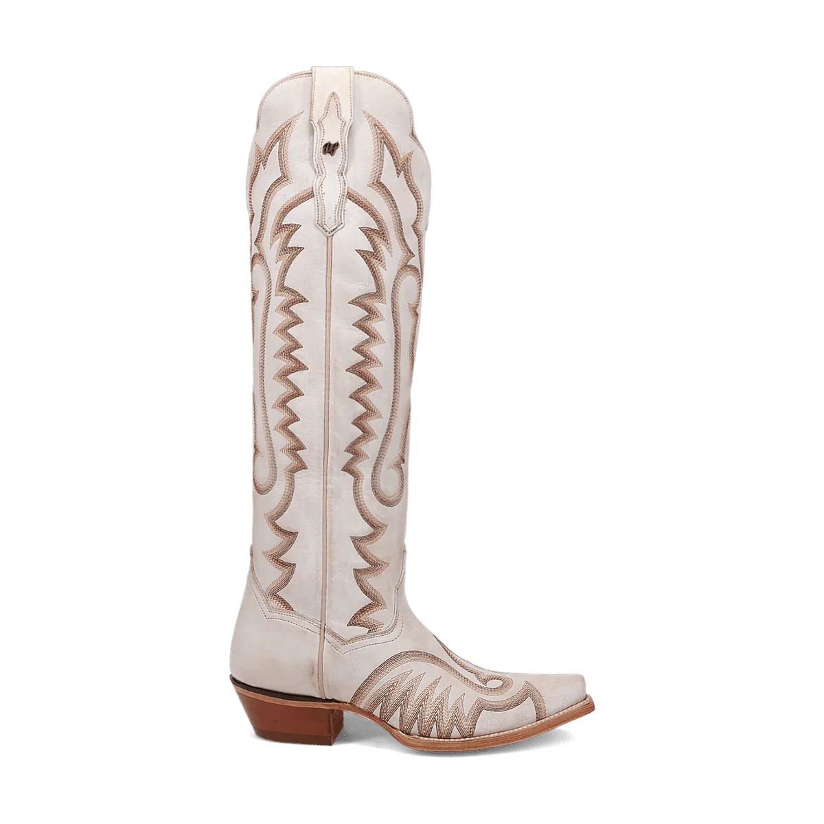 Dan Post Women's Josie Snip Toe Leather Tall Boots - White - Image 2