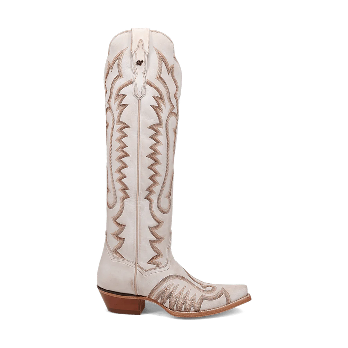 Dan Post Women's Josie Snip Toe Leather Tall Boots - White - Image 2