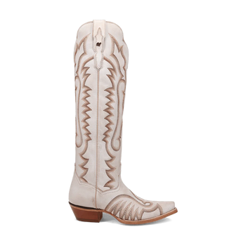 Dan Post Women's Josie Snip Toe Leather Tall Boots - White - Image 2