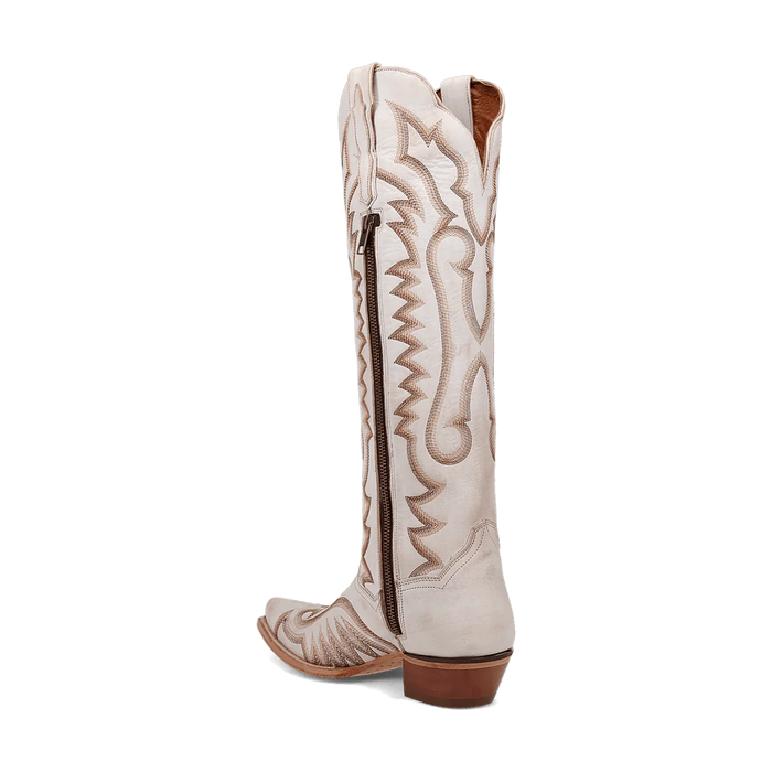 Dan Post Women's Josie Snip Toe Leather Tall Boots - White - Image 4