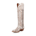 Dan Post Women's Josie Snip Toe Leather Tall Boots - White