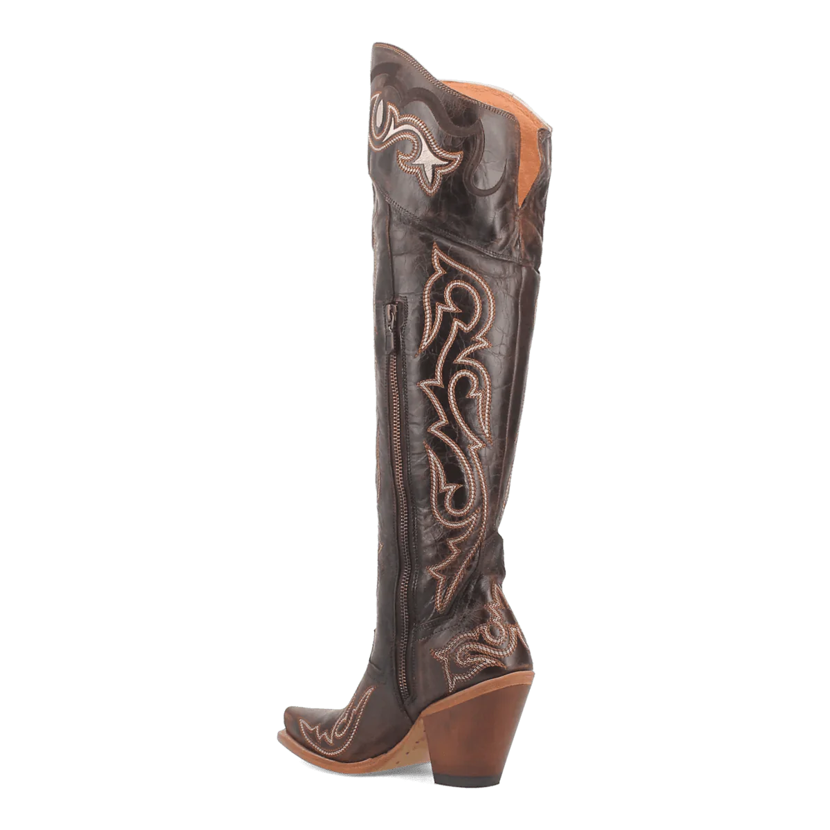 Dan Post Women's Kommotion Snip Toe Leather Tall Boots - Chocolate - Image 5