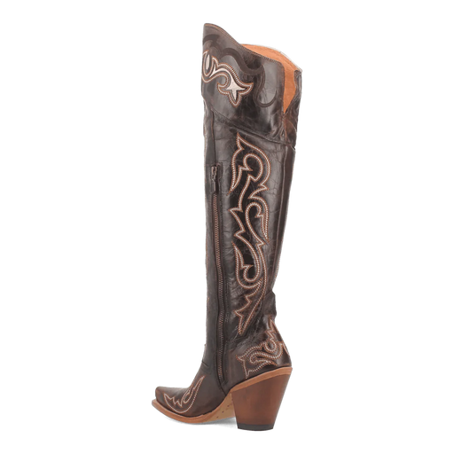 Dan Post Women's Kommotion Snip Toe Leather Tall Boots - Chocolate