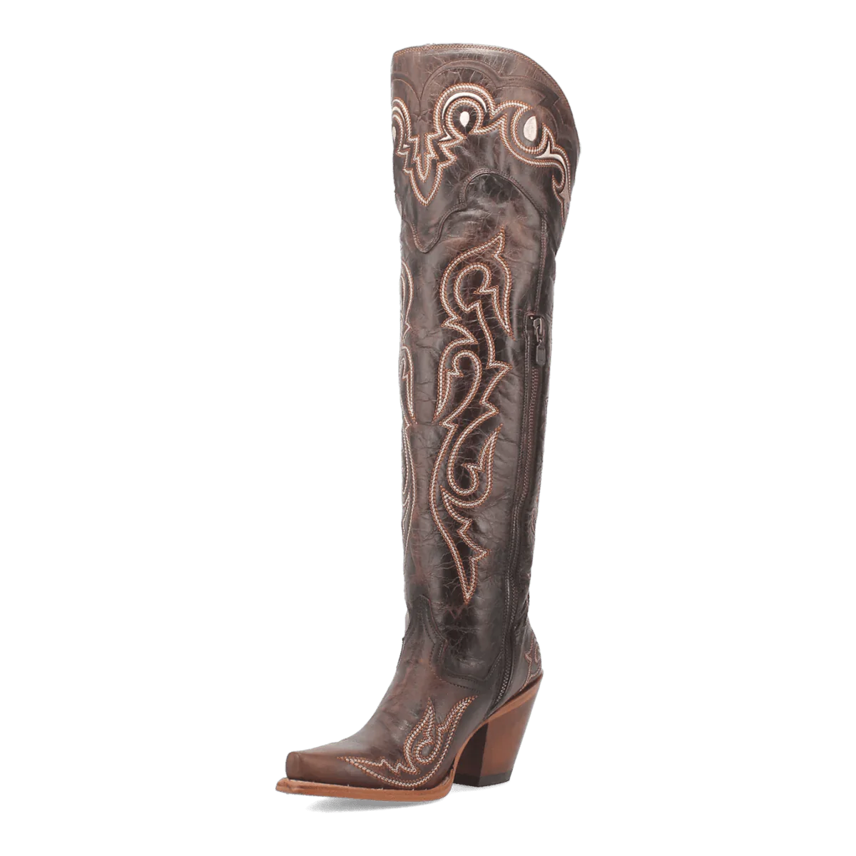 Dan Post Women's Kommotion Snip Toe Leather Tall Boots - Chocolate - Image 4