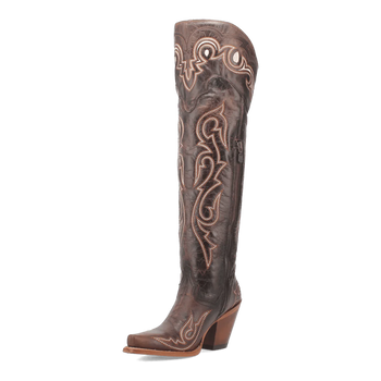 Dan Post Women's Kommotion Snip Toe Leather Tall Boots - Chocolate - Image 4