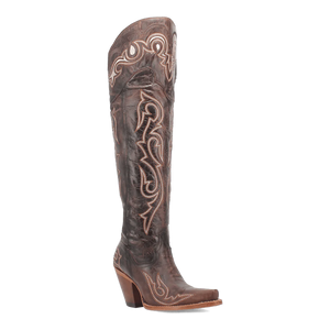 Dan Post Women's Kommotion Snip Toe Leather Tall Boots - Chocolate