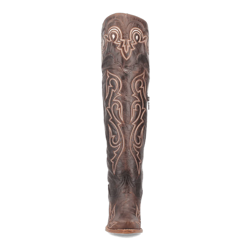 Dan Post Women's Kommotion Snip Toe Leather Tall Boots - Chocolate
