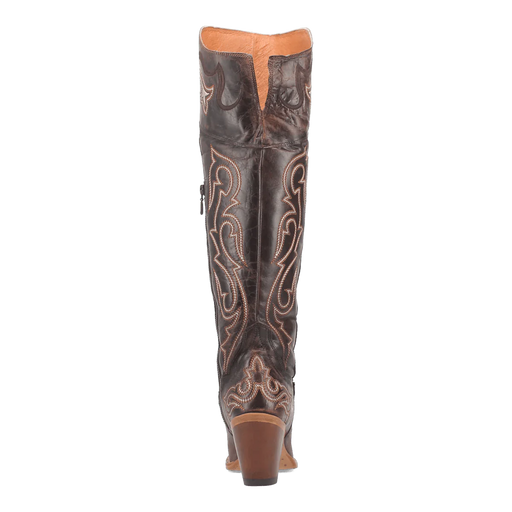 Dan Post Women's Kommotion Snip Toe Leather Tall Boots - Chocolate