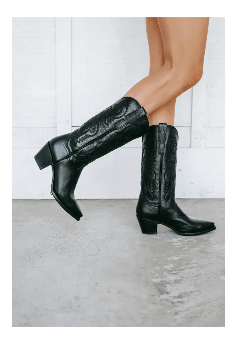 Dan Post Women's Maria Snip Toe Leather Boots - Black - Image 2