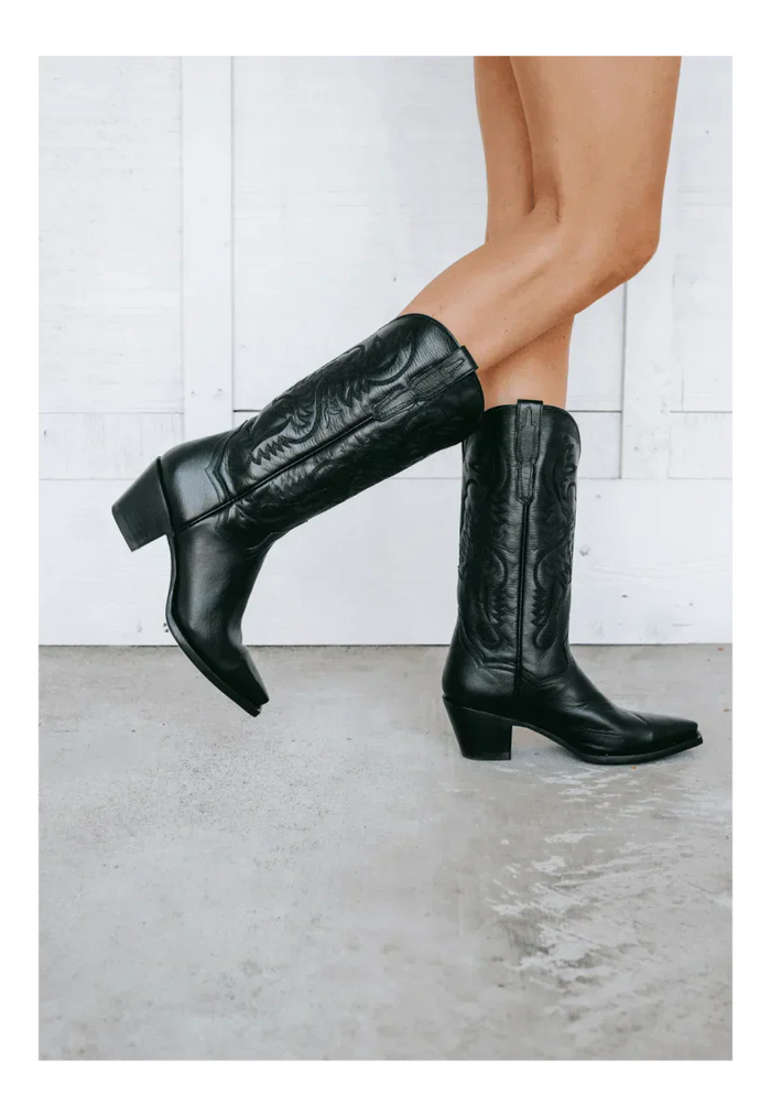 Dan Post Women's Maria Snip Toe Leather Boots - Black - Image 2
