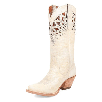Dan Post Women's Miley Snip Toe Leather Boots - Bone DP7018 - Image 8