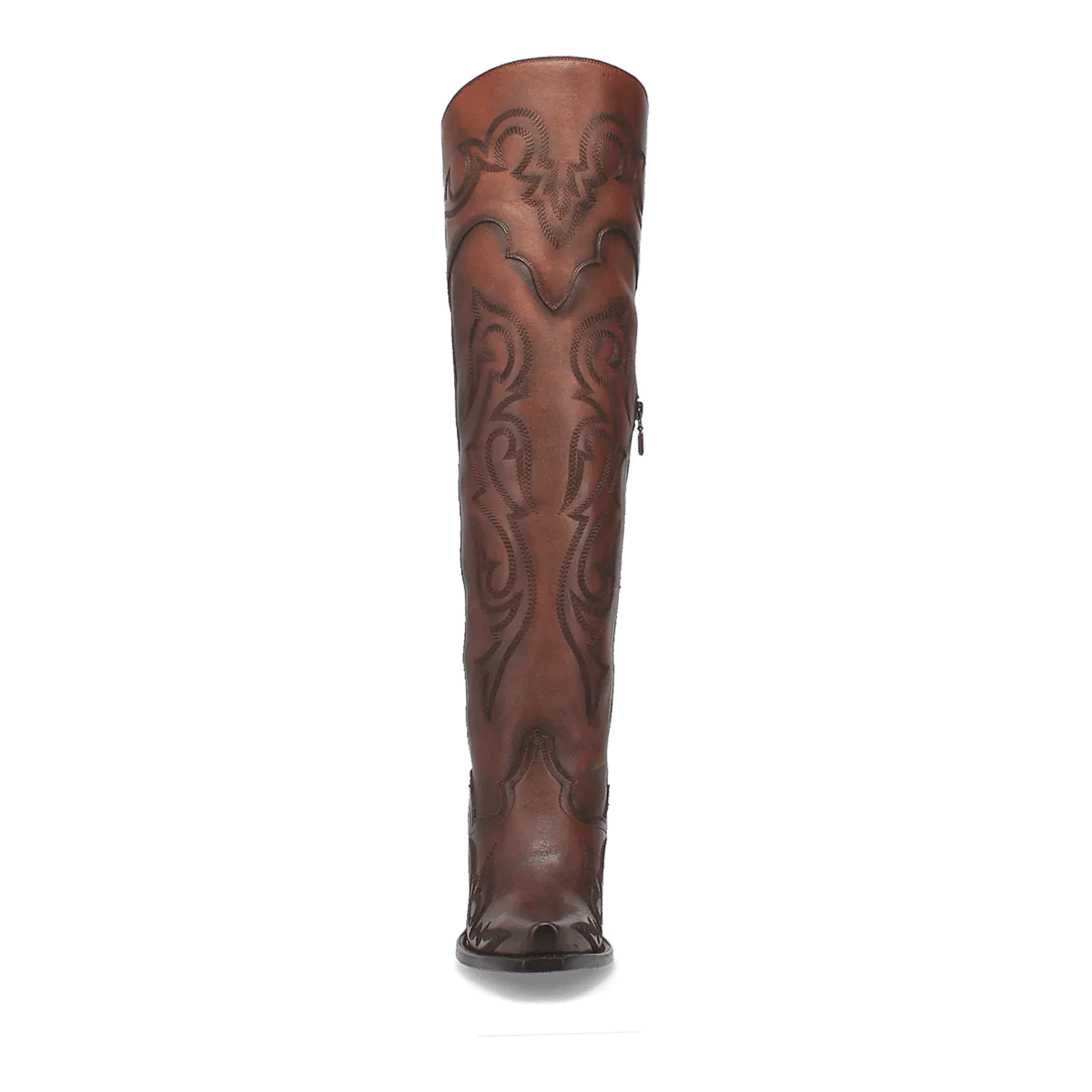Dan Post Women's Seductress Snip Toe Leather Tall Boots - Chestnut - Image 7