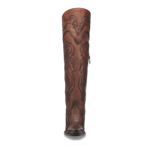 Dan Post Women's Seductress Snip Toe Leather Tall Boots - Chestnut