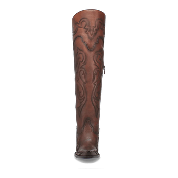 Dan Post Women's Seductress Snip Toe Leather Tall Boots - Chestnut - Image 7