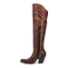 Dan Post Women's Seductress Snip Toe Leather Tall Boots - Chestnut