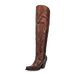 Dan Post Women's Seductress Snip Toe Leather Tall Boots - Chestnut