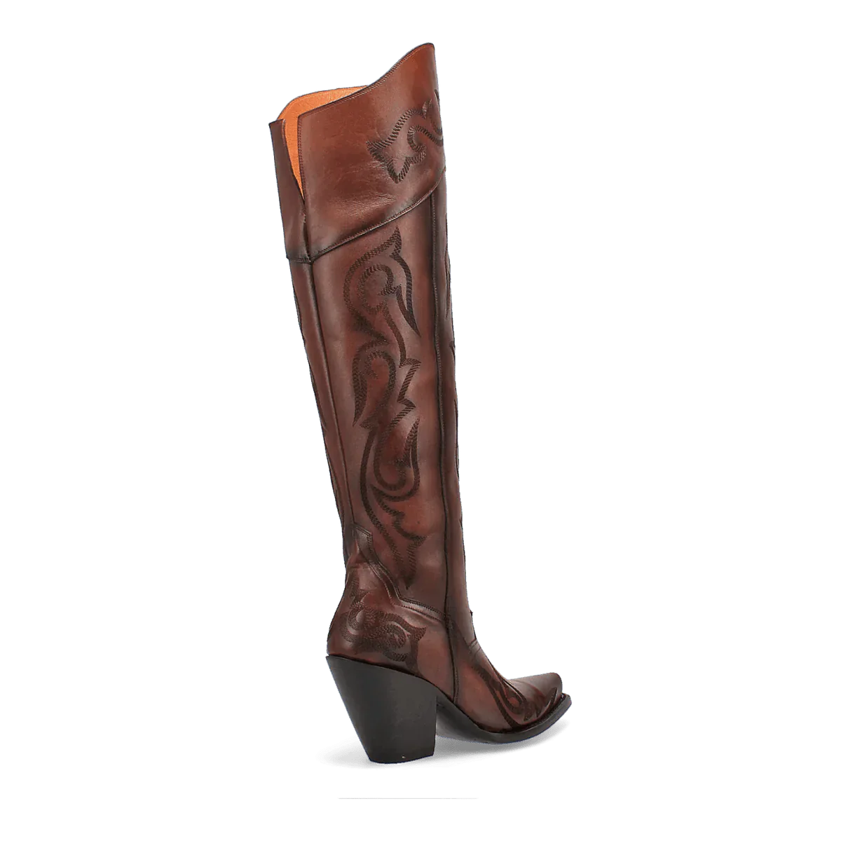 Dan Post Women's Seductress Snip Toe Leather Tall Boots - Chestnut - Image 4