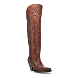 Dan Post Women's Seductress Snip Toe Leather Tall Boots - Chestnut