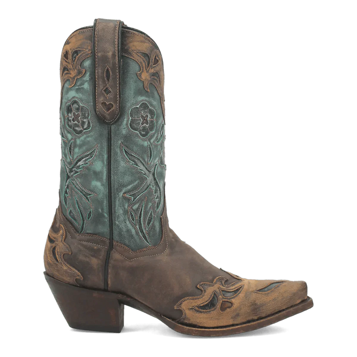 Dan Post Women's Vintage Bluebird Snip Toe Leather Boots - Chocolate