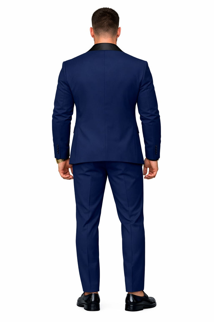 Dark Blue Prom Tuxedo - Wedding Suit - Groom Tuxedo Suit - Image 2