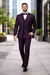 Men'S Plum ~ Eggplant ~ Very Dark Purple No Vest Suit