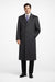 Darkest Charcoal Gray Men'S Dress Coat Long Men'S Dress Topcoat - Winter Coat ~ Men'S Overcoat Long 46 Inches In Length