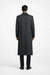 Darkest Charcoal Gray Men'S Dress Coat Long Men'S Dress Topcoat - Winter Coat ~ Men'S Overcoat Long 46 Inches In Length
