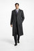 Darkest Charcoal Gray Men'S Dress Coat Long Men'S Dress Topcoat - Winter Coat ~ Men'S Overcoat Long 46 Inches In Length