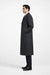 Darkest Charcoal Gray Men'S Dress Coat Long Men'S Dress Topcoat - Winter Coat ~ Men'S Overcoat Long 46 Inches In Length