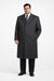 Darkest Charcoal Gray Men'S Dress Coat Long Men'S Dress Topcoat - Winter Coat ~ Men'S Overcoat Long 46 Inches In Length
