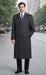 Darkest Charcoal Gray Men'S Dress Coat Long Men'S Dress Topcoat - Winter Coat ~ Men'S Overcoat Long 46 Inches In Length