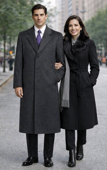 Darkest Charcoal Gray Men'S Dress Coat Long Men'S Dress Topcoat - Winter Coat ~ Men'S Overcoat Long 46 Inches In Length - Image 8