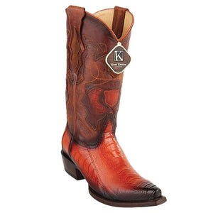 King Exotic Men's Western Ostrich Leg Snip Toe Boots