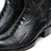 Marco Di Milano Denver Black Ostrich Leg Round Toe Cowboy Boots