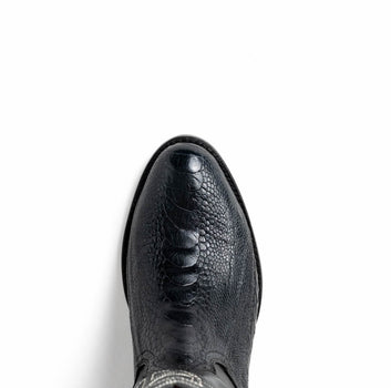 Marco Di Milano Denver Black Ostrich Leg Round Toe Cowboy Boots - Image 5