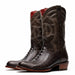 Marco Di Milano Denver Brown Ostrich Leg Round Toe Cowboy Boots
