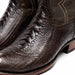 Marco Di Milano Denver Brown Ostrich Leg Round Toe Cowboy Boots