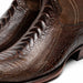 Marco Di Milano Denver Clear Brown Ostrich Leg Round Toe Cowboy Boots