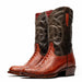 Marco Di Milano Denver Rustic Cognac Ostrich Leg Round Toe Cowboy Boots