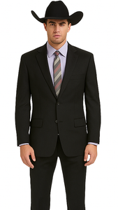 Designer Men's 2 buttons fully lined slim fit Black suits