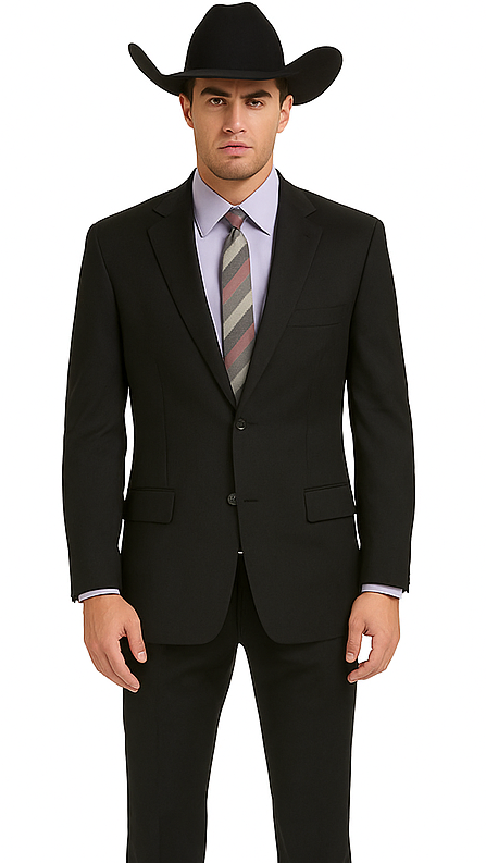 Designer Men's 2 buttons fully lined slim fit Black suits