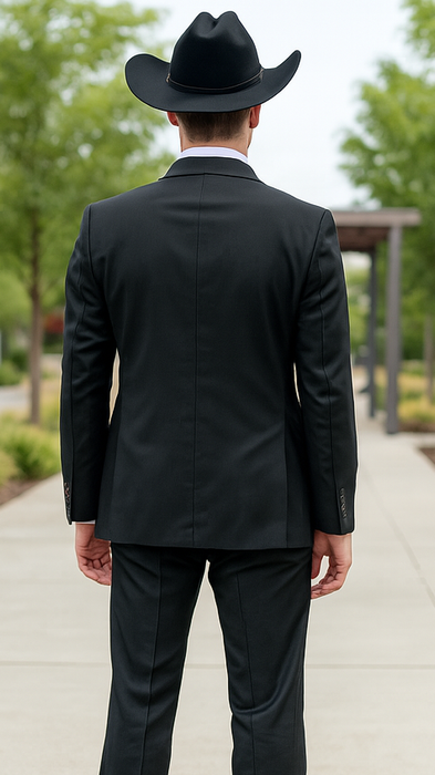Designer Men's 2 buttons fully lined slim fit Black suits
