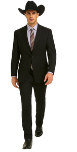 Designer Men's 2 buttons fully lined slim fit Black suits